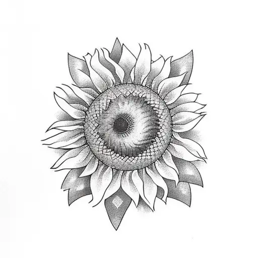 Sunflower With A Word On Stem