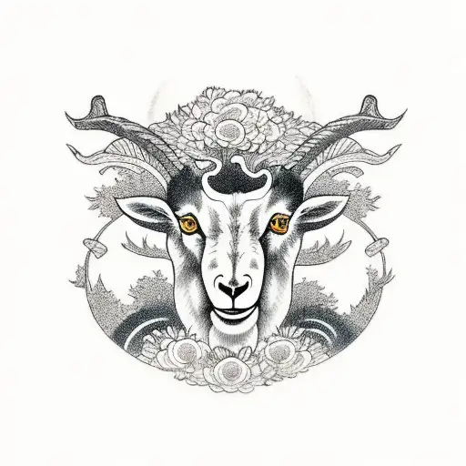 A Male Goat In A Tree