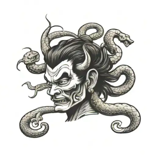 Oni And Snake Wrapped