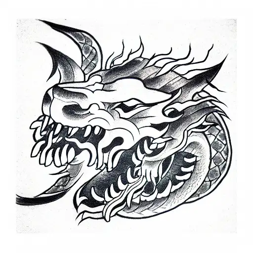 Dragon Fighting A Tiger