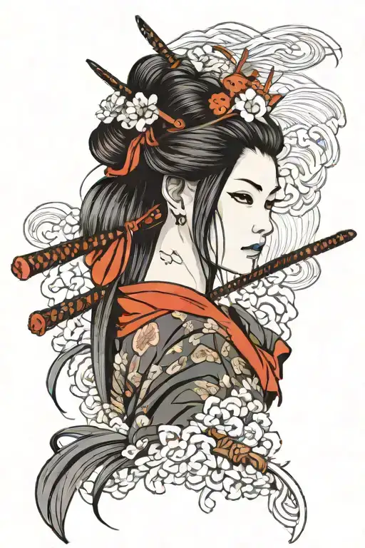 Samurai Girl Face