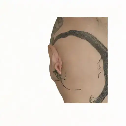 A Snake On A Man's Shoulder