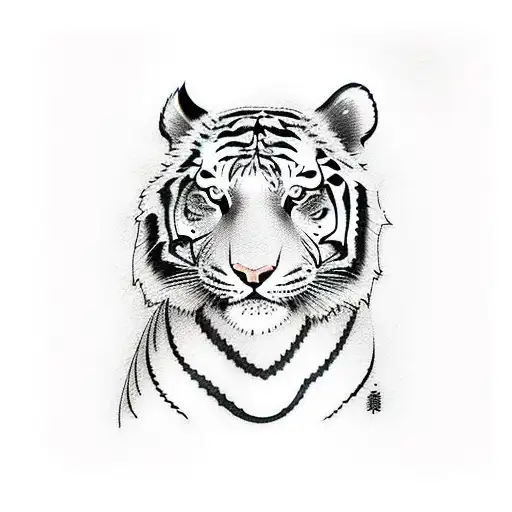 Praying Hands With Tiger