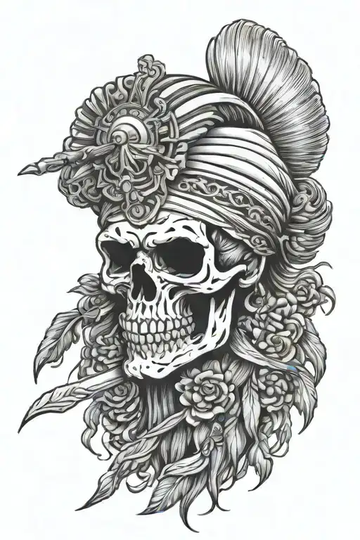 Sikh Warrior Skull Art