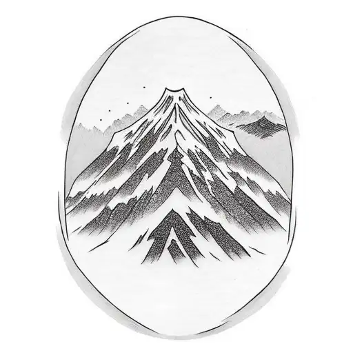 Mountain With A Text One Step At A Time