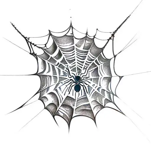 Spider In His Spider Web