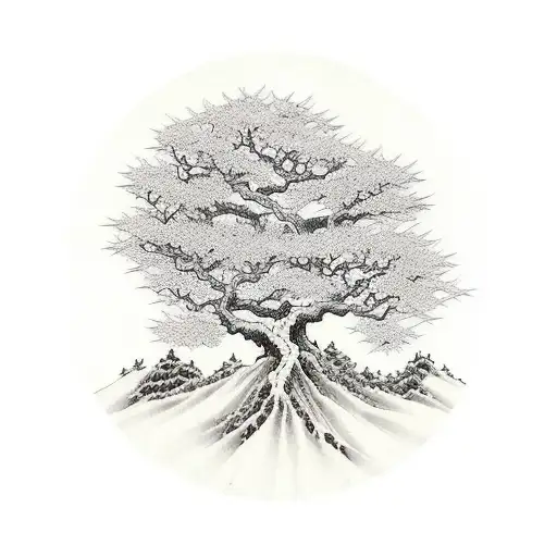 Calming Tree With An Empty Swing Hanging Off Of It