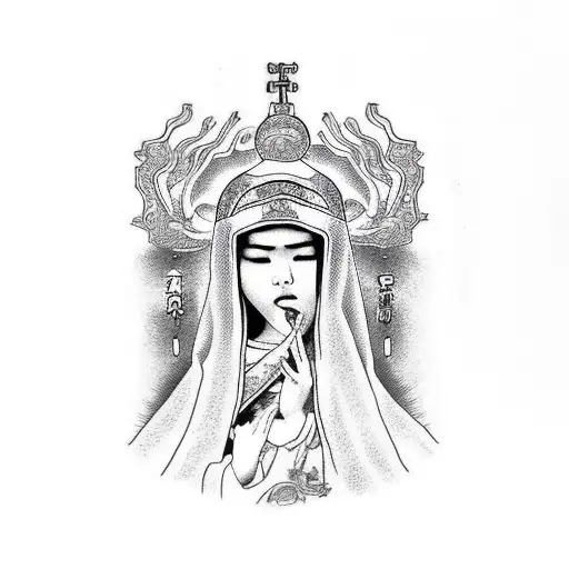 Virgen De La Piedad Rubia Con El Pelo Sueltosonriendo De Miguel Angel