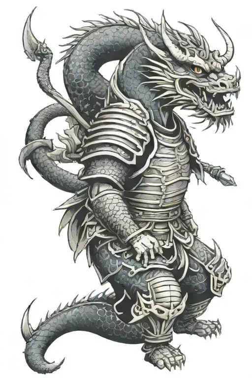 Warrior With Dragon Armour