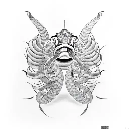 Black And White Realistic King Cobra