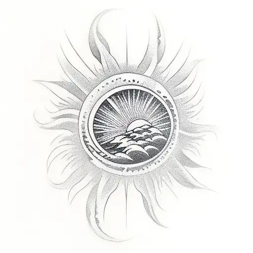 Palm And Sun On The Volley Pitch