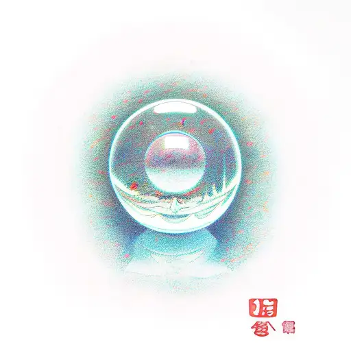 A Wizard Looking Into His Crystal Ball Which Has A Nked Girl In It