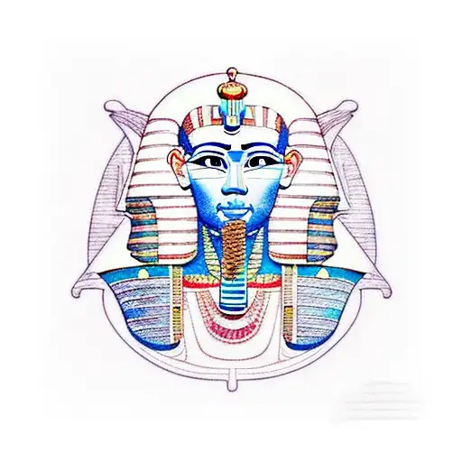 An Ancient Egyptian Pharaoh Riding A Spaceship Through The Ocean