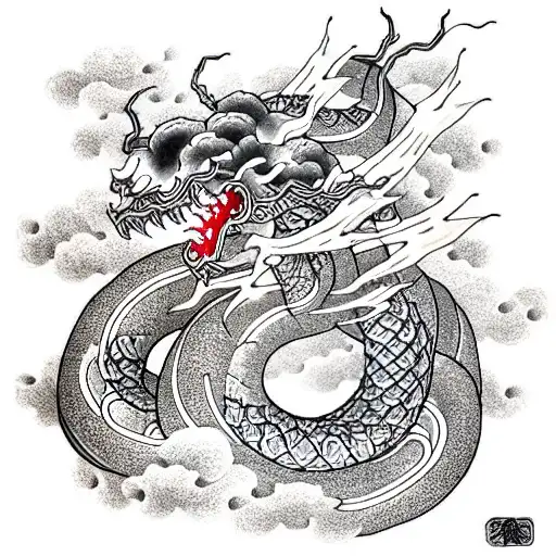 Shenron With Black Clouds