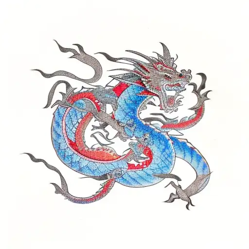 Dragon Smoking Weed