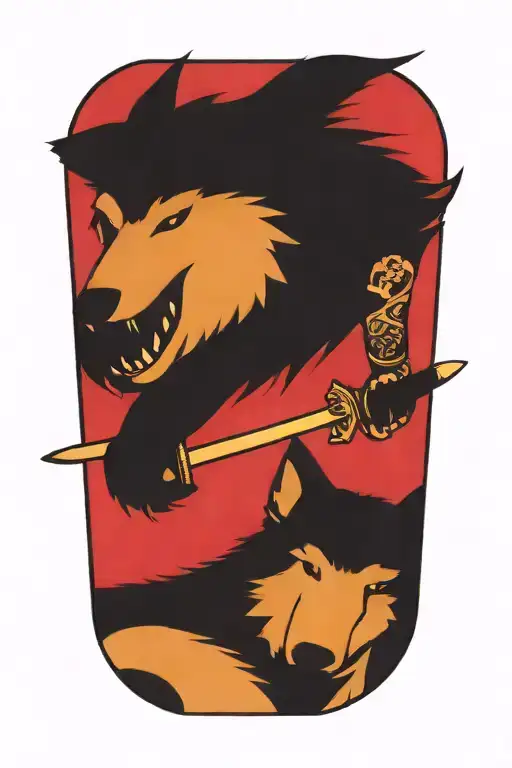 A Wolf And Sword
