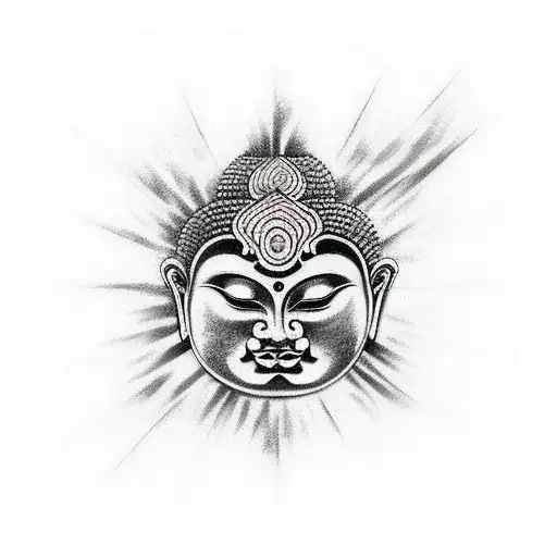 I Need A Toatto That Faces Back Side Of Buddha And Surronded By The Universe