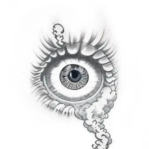 Eye With Smoke Cloud