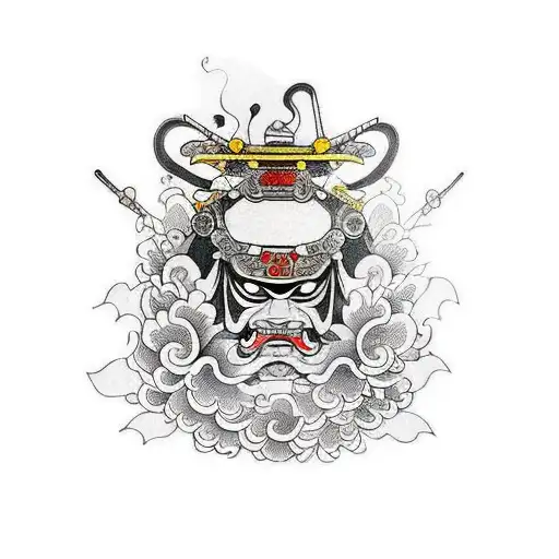 Samurai Con Flores Y Animes