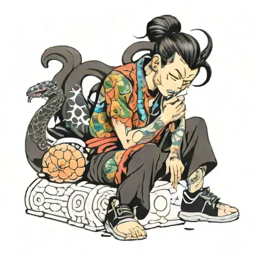 Portrait Of A Hentai Character With A Twist Of Surrealism