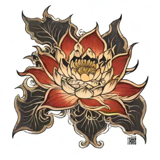 Lotus Flower In Oni Shape