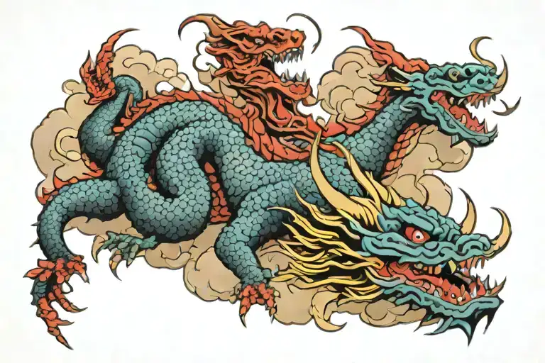 Dragon Devouring Clouds