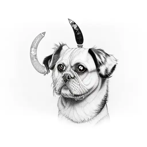 Black And White Dog With Long Ears