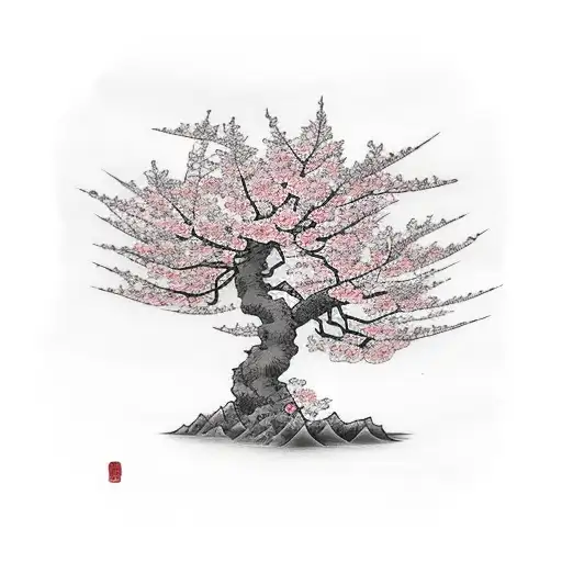 Cherry Blossom Tree For Arm To Shoulder
