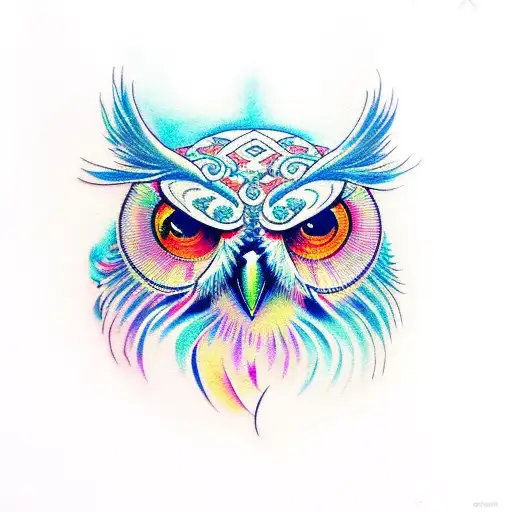 Owl Fused With Phoenix