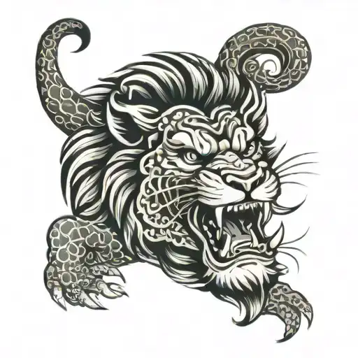 Lion Face Made Only Way The Lord