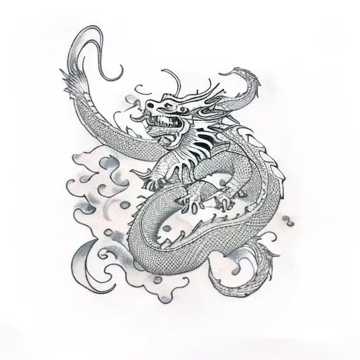 Dragon Wrapping Around Marvin