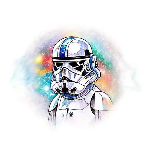 A Realistic Portrait Of Your Favorite Star Wars Character With A Galaxy Background