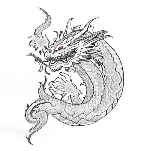 Dragon With Flowers