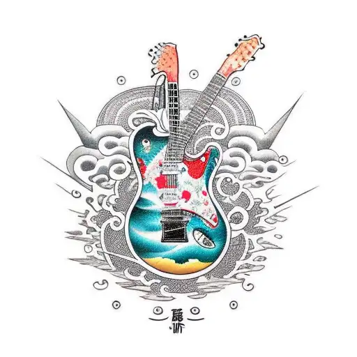 A Guitar Morphing Into A Sunrise