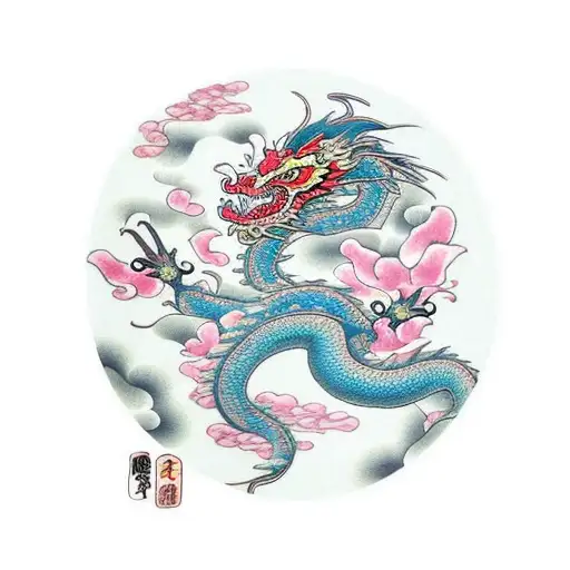 Dragon And Flowers