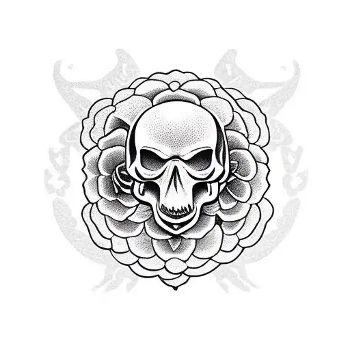 Turtle With Skull And Roses