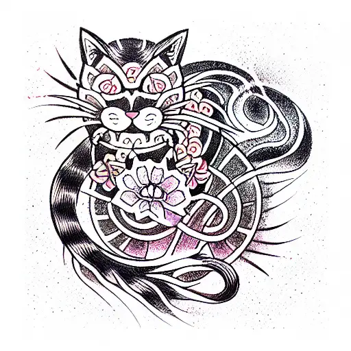 Mystical Boho Black Cat