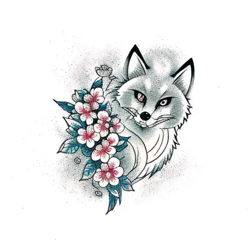 Cherry Blossom Fox