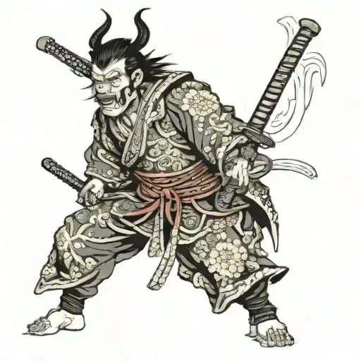 Samurai And Demon