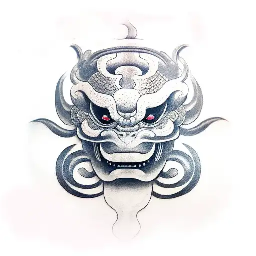 Oni Mask Inspired By Snake