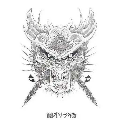 Serious Side Warrior Sketch