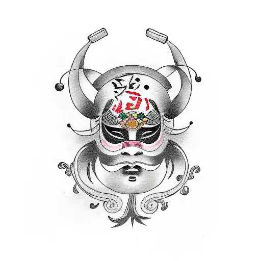 Music Note With Marie Gras Mask