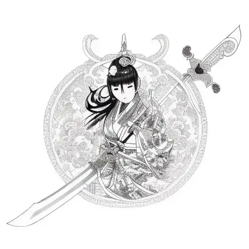 Anime Woman With Sword
