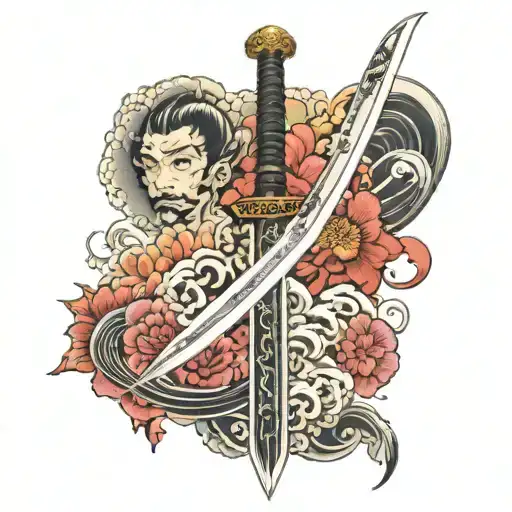 Japanense Blossom Sword Surrounded