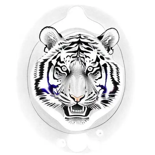Tiger With Lighting Bolt Teeth