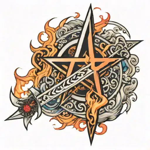 Flame Pentagram Sword