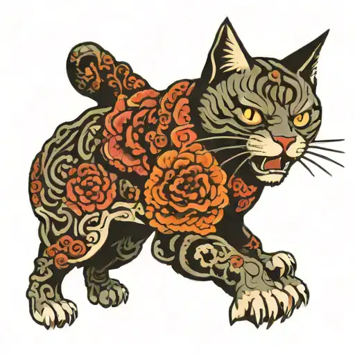 Angry Face Cat Knife