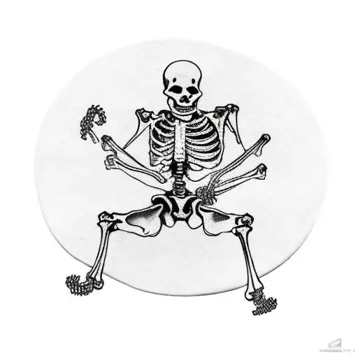 Skeleton Without Legs Smoking A Joint
