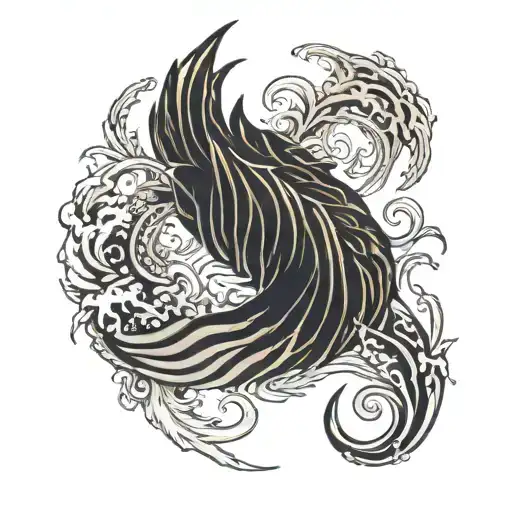 Colon Cancer Ribbon Hidden In Phoenix Rising From Ashes