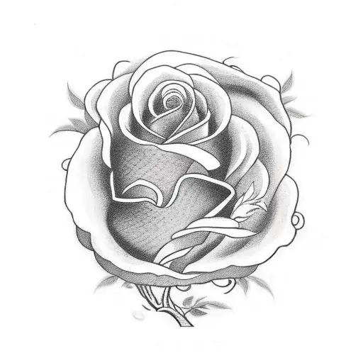 Rose But The Stem Is Baybayin Letters And There Is A Snake Around It